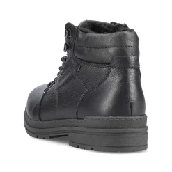 Rieker Men'S Corded Boots, Glossy Black