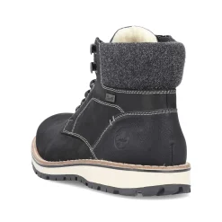 Rieker Men'S Corded Boots Deep Black