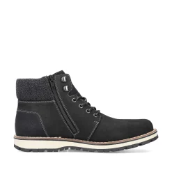 Rieker Men'S Corded Boots Deep Black