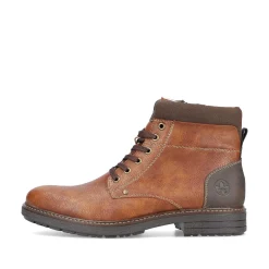 Rieker Men'S Corded Boots Caramel Brown