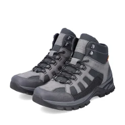 Rieker Men'S Corded Boots Platinum Gray