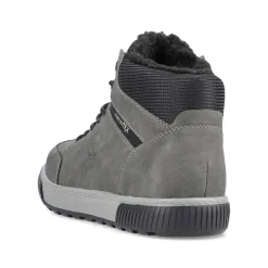 Rieker Men'S Corded Boots Steel Gray