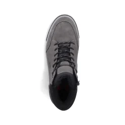 Rieker Men'S Corded Boots Steel Gray