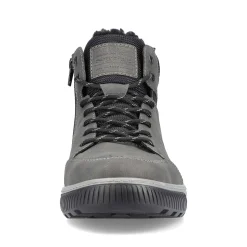Rieker Men'S Corded Boots Steel Gray
