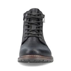 Rieker Men'S Corded Boots Graphite Black