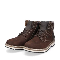 Rieker Men'S Corded Boots, Nut Brown