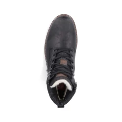 Rieker Men'S Corded Boots Night Black