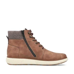 Rieker Men'S Corded Boots Coffee Brown