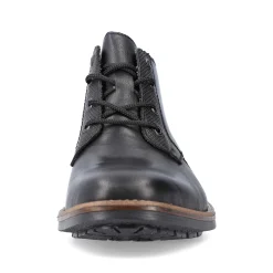 Rieker Men'S Corded Boots, Glossy Black