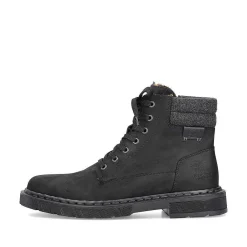 Rieker Men'S Corded Boots Deep Black