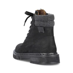 Rieker Men'S Corded Boots Deep Black