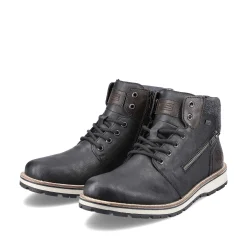 Rieker Men'S Corded Boots Asphalt Black