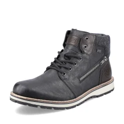 Rieker Men'S Corded Boots Asphalt Black