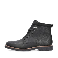 Rieker Men'S Corded Boots Graphite Black
