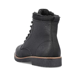Rieker Men'S Corded Boots Graphite Black