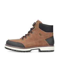 Rieker Men'S Corded Boots Light Brown-Black