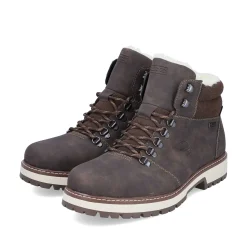 Rieker Men'S Corded Boots Coffee Brown