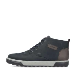 Rieker Men'S Corded Boots Dark Blue-Gray