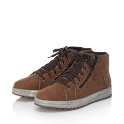 Rieker Men'S Corded Boots Chestnut Brown