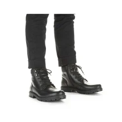 Rieker Men'S Corded Boots, Glossy Black