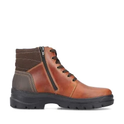 Rieker Men'S Corded Boots Chestnut Brown