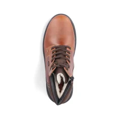 Rieker Men'S Corded Boots Chestnut Brown