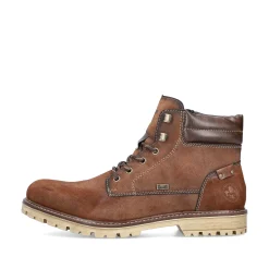 Rieker Men'S Corded Boots Chestnut Brown