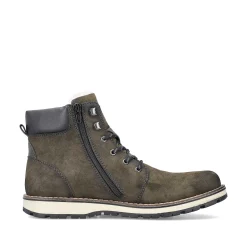 Rieker Men'S Corded Boots Olive Green