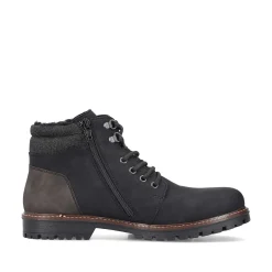 Rieker Men'S Corded Boots Asphalt Black