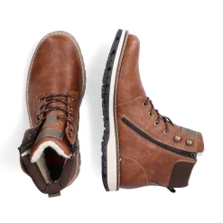 Rieker Men'S Corded Boots Caramel Brown