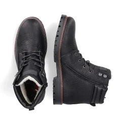 Rieker Men'S Corded Boots Deep Black