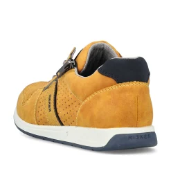 Rieker Men'S Lace-Up Shoes Sunflower Yellow-Navy Blue