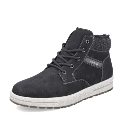 Rieker Men'S Lace-Up Shoes Asphalt Black