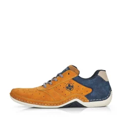 Rieker Men'S Lace-Up Shoes Golden Yellow-Royal Blue