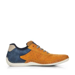 Rieker Men'S Lace-Up Shoes Golden Yellow-Royal Blue