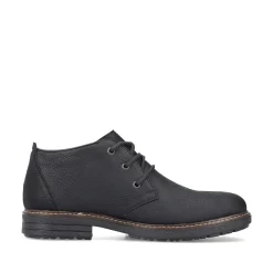 Rieker Men'S Lace-Up Shoes Asphalt Black
