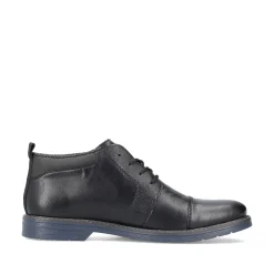 Rieker Men'S Lace-Up Shoes Glossy Black