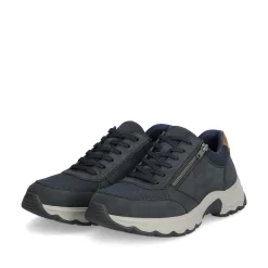 Rieker Men'S Lace-Up Shoes Steel Blue