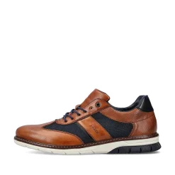 Rieker Men'S Lace-Up Shoes Cinnamon Brown-Ocean Blue