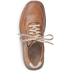 Rieker Men'S Lace-Up Shoes Caramel Brown