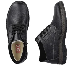 Rieker Men'S Lace-Up Shoes Graphite Black