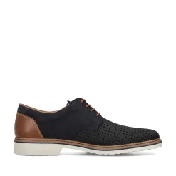 Rieker Men'S Lace-Up Shoes Steel Blue