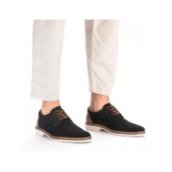 Rieker Men'S Lace-Up Shoes Steel Blue