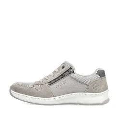 Rieker Men'S Lace-Up Shoes Moon Grey
