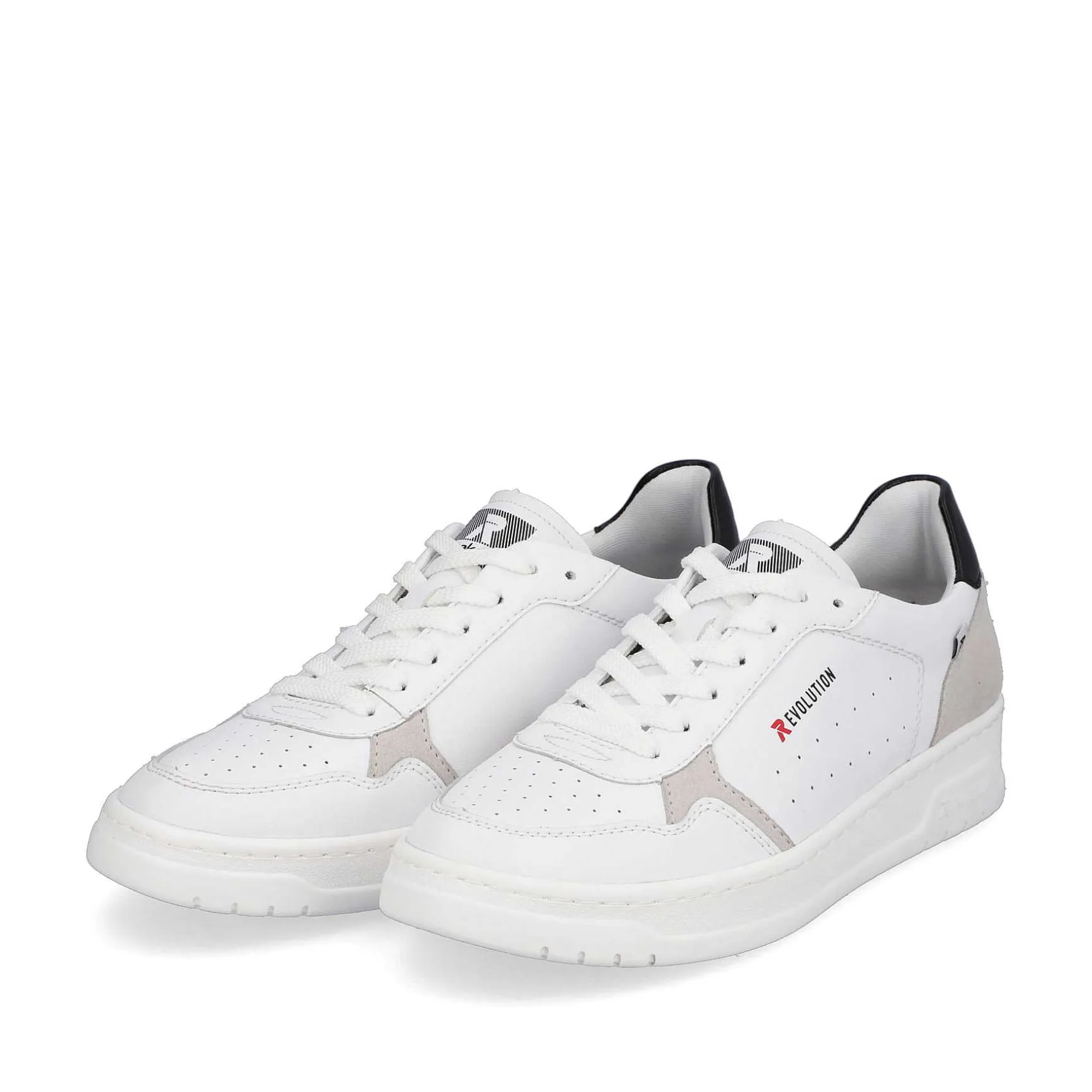 Rieker Men'S Low Sneaker Brilliant-White Graphite-Grey
