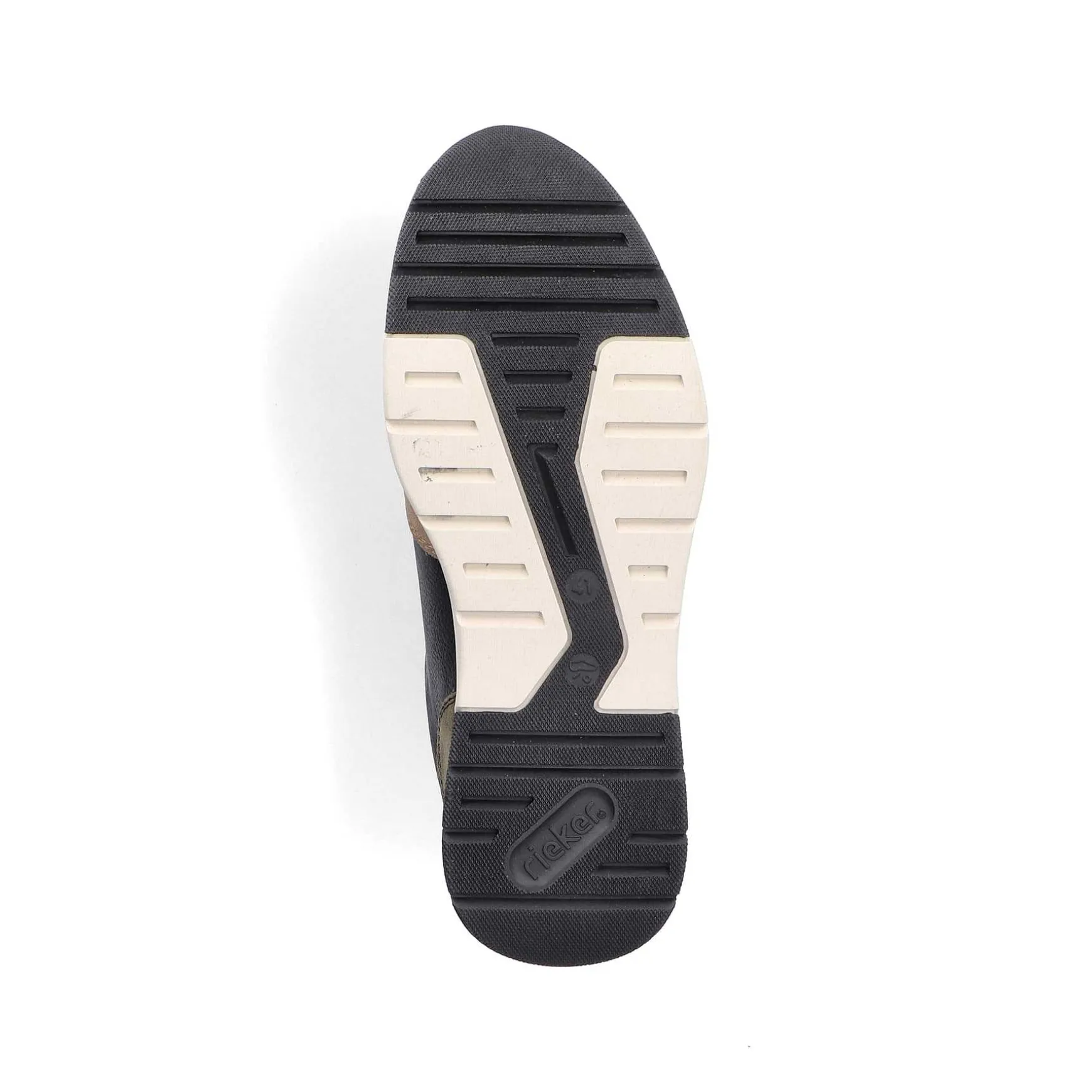 Rieker Men'S Low Sneaker Black-Beige-Green