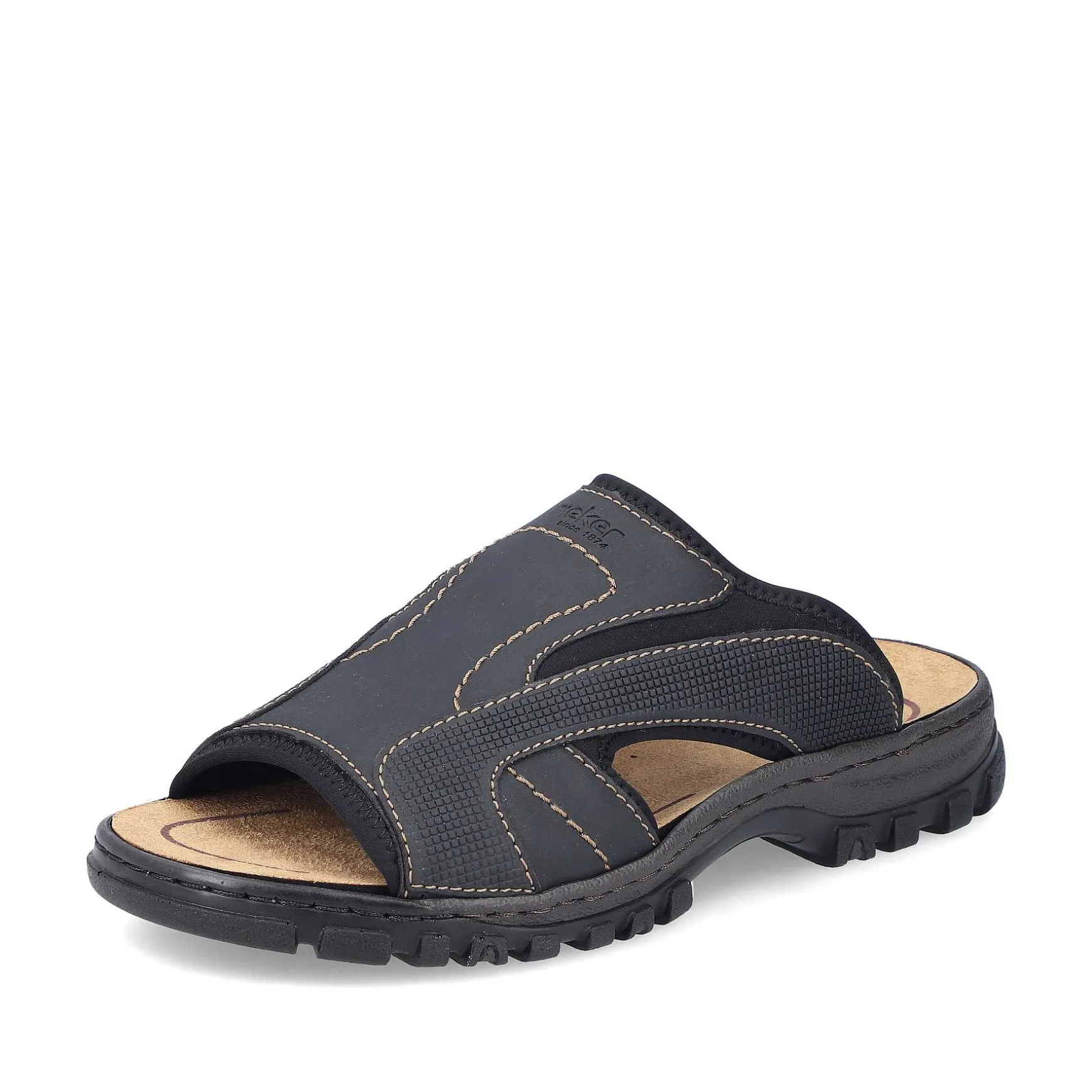 Rieker Men'S Mules Black Gray