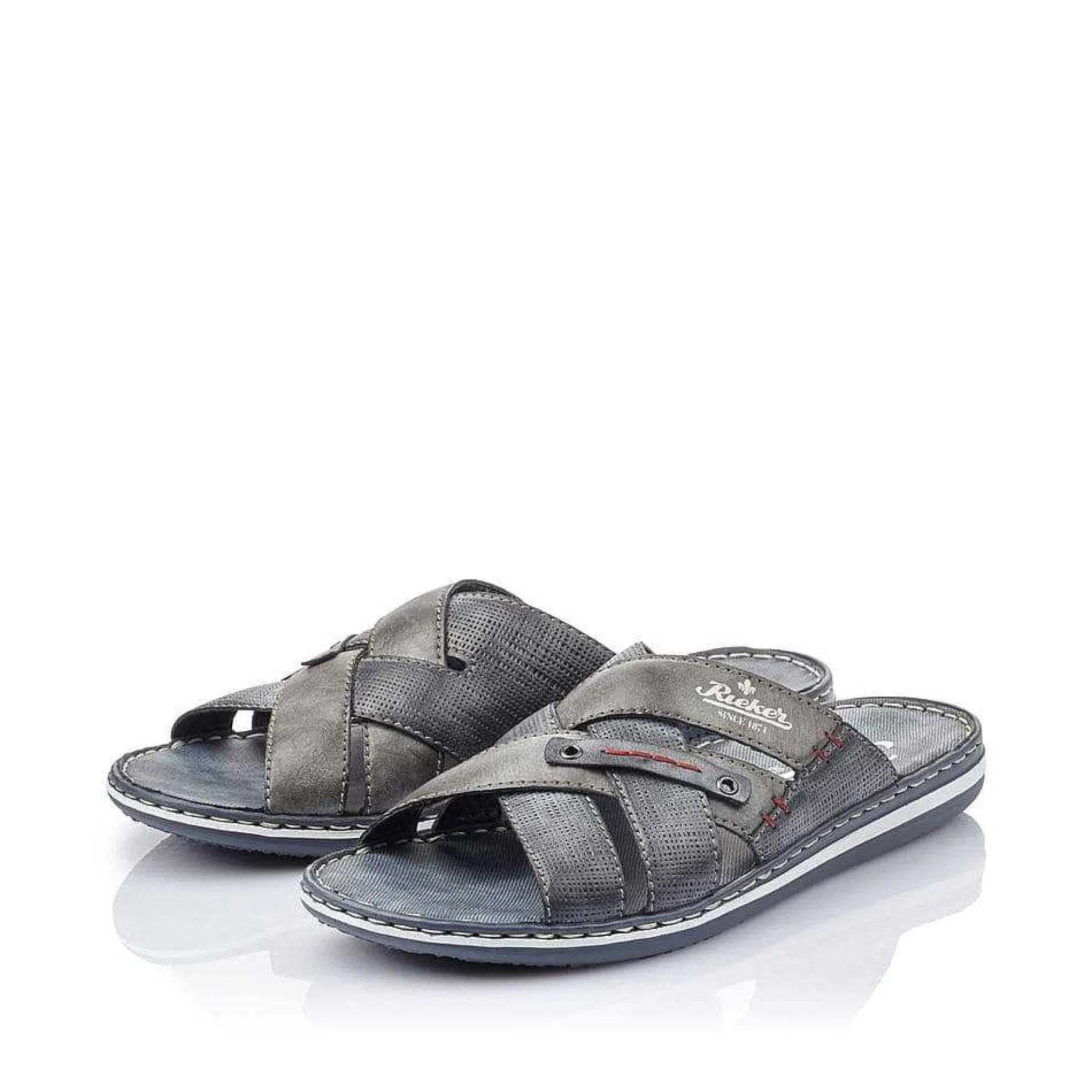 Rieker Men'S Mules Blue Gray