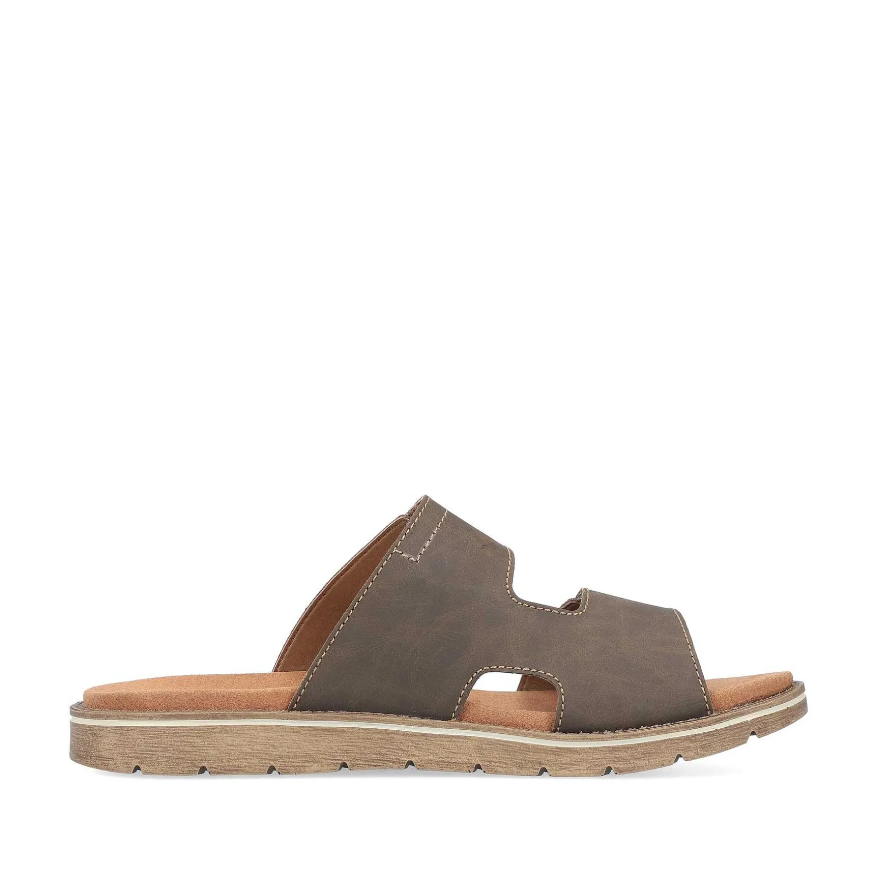 Rieker Men'S Mules Brown Gray