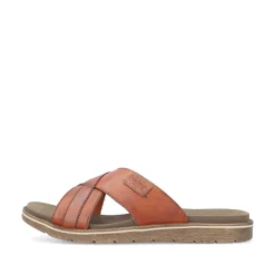 Rieker Men'S Mules Chestnut Brown